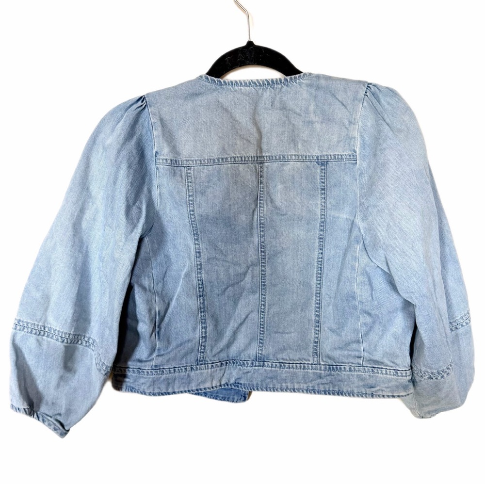 Ulla Johnson denim balloon sleeve shirt jacket size 2 - Picture 3 of 8